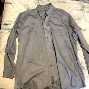 JOS A. BANK GREY DRESS SHIRT LIKE NEW